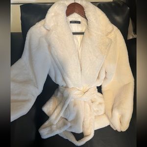Shein white coat